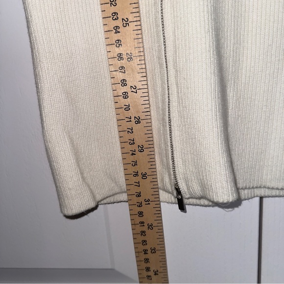 Banana Republic Sleeveless Ribbed Knit Tunic Sweater Ivory Cream XS - Picture 9 of 11